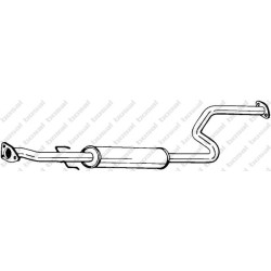 Stredný tlmič výfuku BOSAL 283-233