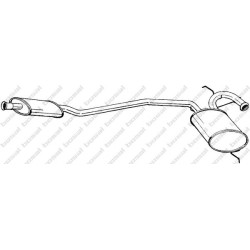 Stredný tlmič výfuku BOSAL 283-213