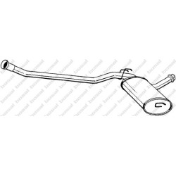 Stredný tlmič výfuku BOSAL 283-065