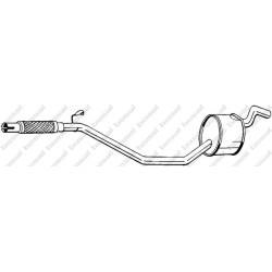 Stredný tlmič výfuku BOSAL 283-009