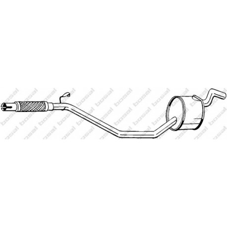 Stredný tlmič výfuku BOSAL 283-009