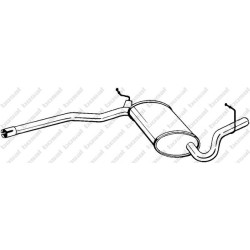 Stredný tlmič výfuku BOSAL 282-915