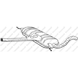 Stredný tlmič výfuku BOSAL 282-905