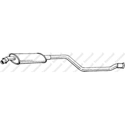Stredný tlmič výfuku BOSAL 282-869