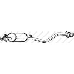 Stredný tlmič výfuku BOSAL 282-855