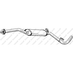 Stredný tlmič výfuku BOSAL 282-751