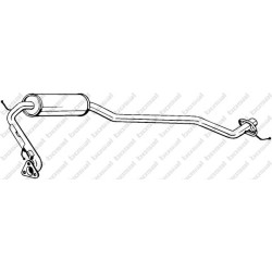 Stredný tlmič výfuku BOSAL 282-739