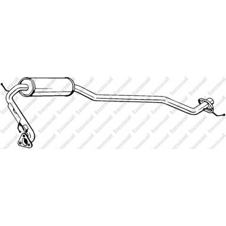 Stredný tlmič výfuku BOSAL 282-739