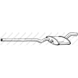 Stredný tlmič výfuku BOSAL 282-599