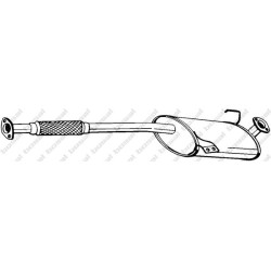Stredný tlmič výfuku BOSAL 282-411