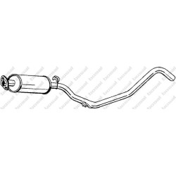 Stredný tlmič výfuku BOSAL 282-119