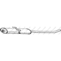 Stredný tlmič výfuku BOSAL 282-063