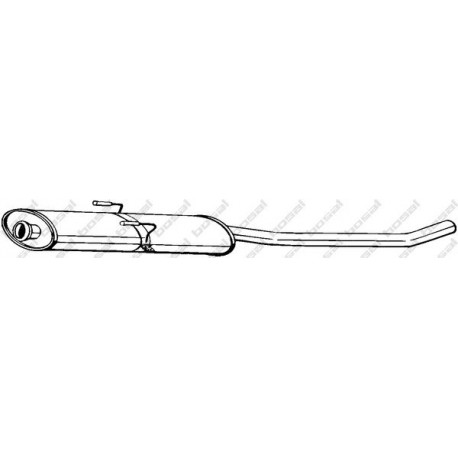 Stredný tlmič výfuku BOSAL 282-063