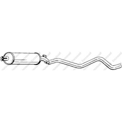 Stredný tlmič výfuku BOSAL 282-011