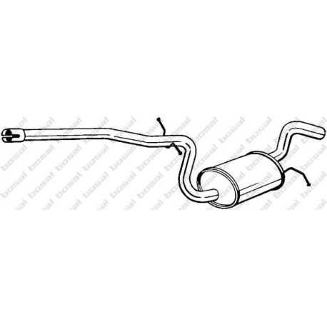 Stredný tlmič výfuku BOSAL 281-961