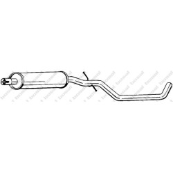 Stredný tlmič výfuku BOSAL 281-641