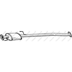 Stredný tlmič výfuku BOSAL 281-489