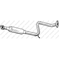 Stredný tlmič výfuku BOSAL 281-393