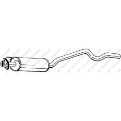 Stredný tlmič výfuku BOSAL 281-019
