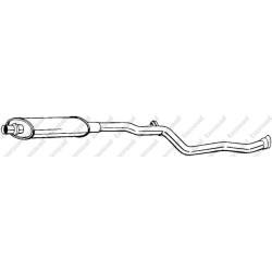 Stredný tlmič výfuku BOSAL 281-007