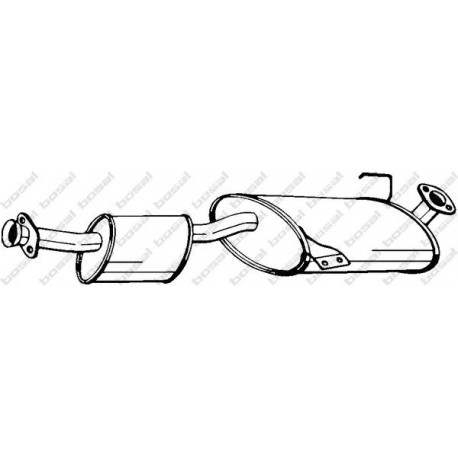 Stredný tlmič výfuku BOSAL 280-233