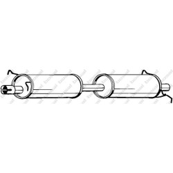 Stredný tlmič výfuku BOSAL 280-057