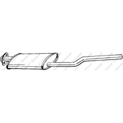 Stredný tlmič výfuku BOSAL 279-717