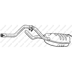 Stredný tlmič výfuku BOSAL 279-597