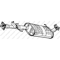 Stredný tlmič výfuku BOSAL 279-589