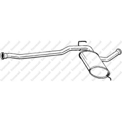 Stredný tlmič výfuku BOSAL 279-523