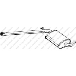 Stredný tlmič výfuku BOSAL 279-491