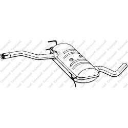 Stredný tlmič výfuku BOSAL 279-135