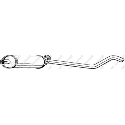 Stredný tlmič výfuku BOSAL 278-961