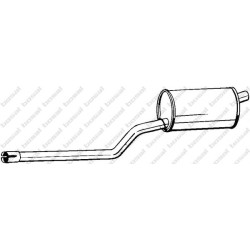 Stredný tlmič výfuku BOSAL 278-501