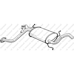 Stredný tlmič výfuku BOSAL 278-355