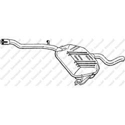 Stredný tlmič výfuku BOSAL 278-327