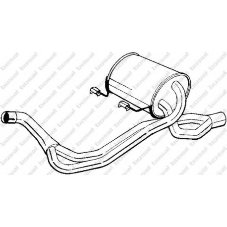 Stredný tlmič výfuku BOSAL 278-047