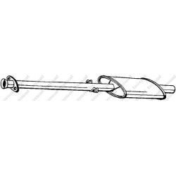 Stredný tlmič výfuku BOSAL 278-021