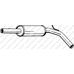 Stredný tlmič výfuku BOSAL 233-541
