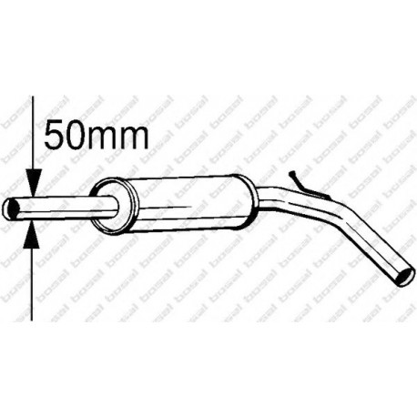 Stredný tlmič výfuku BOSAL 233-391