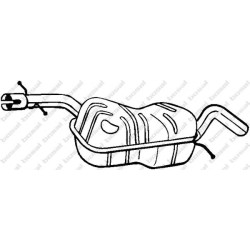 Stredný tlmič výfuku BOSAL 220-013