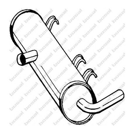 Stredný tlmič výfuku BOSAL 215-709