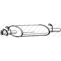 Stredný tlmič výfuku BOSAL 211-069