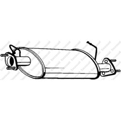 Stredný tlmič výfuku BOSAL 211-065