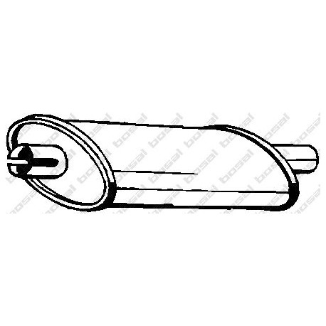Stredný tlmič výfuku BOSAL 200-957