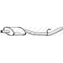 Stredný tlmič výfuku BOSAL 200-267