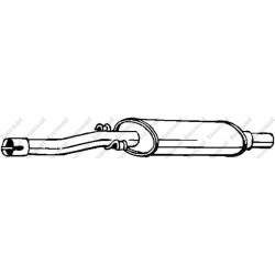 Stredný tlmič výfuku BOSAL 148-853