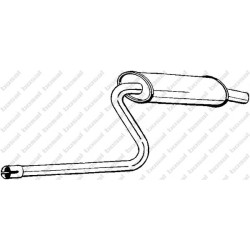 Stredný tlmič výfuku BOSAL 148-133