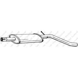 Stredný tlmič výfuku BOSAL 148-005