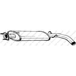 Stredný tlmič výfuku BOSAL 115-809
